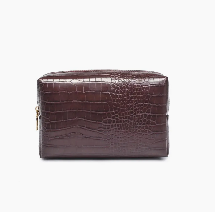 Brown Crocette: Monogram Bag