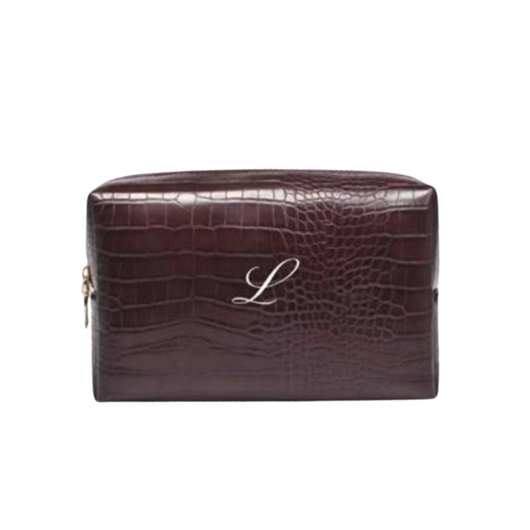 Brown Crocette: Monogram Bag