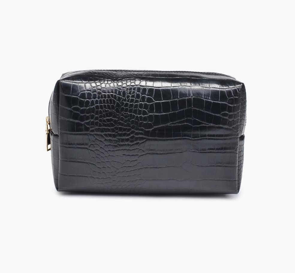 Brown Crocette: Monogram Bag